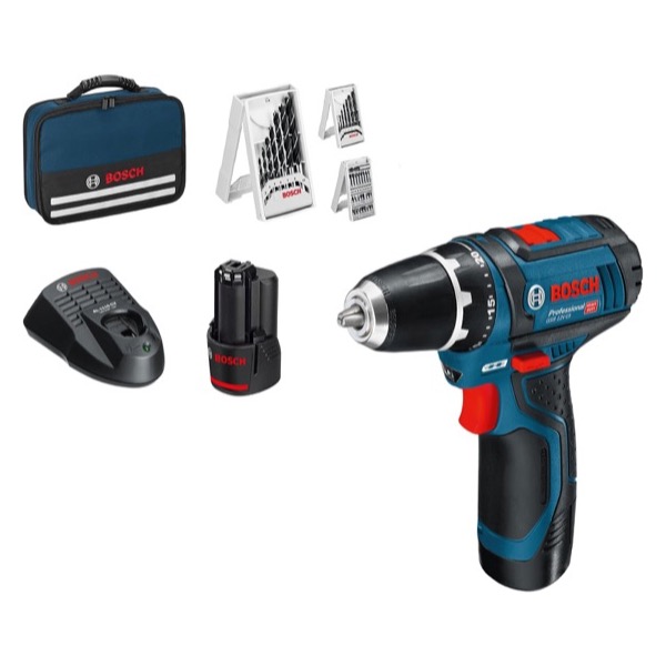 Perceuse-visseuse Bosch Professional GSR 12V-15 avec batteries et sacoche