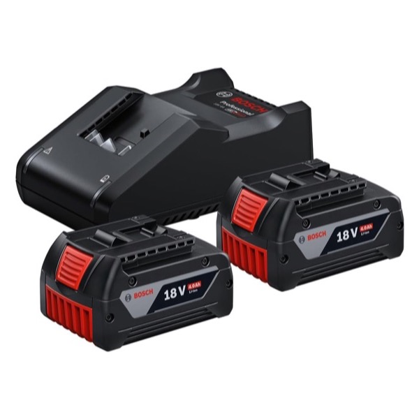 Kit de démarrage Bosch Professional deux batteries GBA 18V 4 Ah et chargeur GAL 18V-40