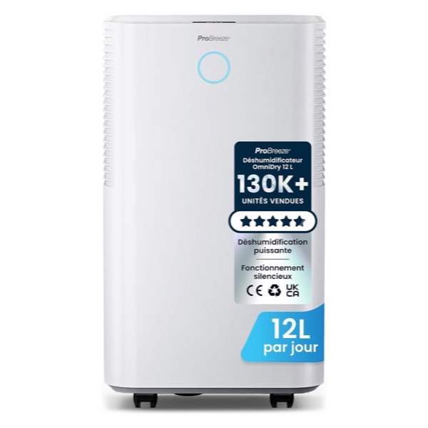 Déshumidificateur à compresseur Pro Breeze 12 litres par jour