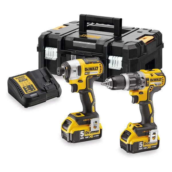 Kit Dewalt DCK266P2T perceuse DCD796 et visseuse à chocs DCF887 avec batteries 5 Ah