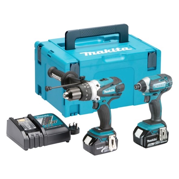 Pack Makita 18V DLX2145TJ perceuse DHP458 et visseuse à chocs DTD152