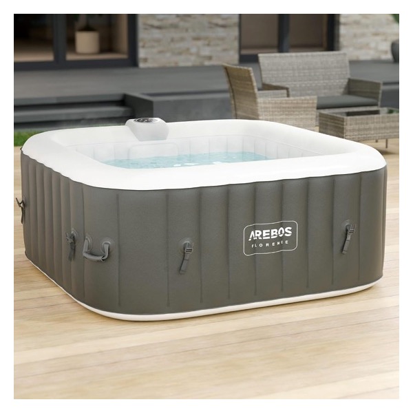 Spa gonflable carré Arebos 4 places 154 cm